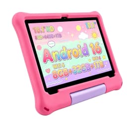 Kids Tablet 10.1" HD Android 16 8GB+32GB 1TB Expand WiFi6 5000mAh Eye Protection Educational Tablet for Toddlers Shockproof Case