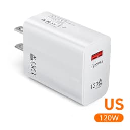 Olaf 120W USB Charger Fast Charging Power Adapter QC 5.0 Fast Charge For iPhone 13 Pro 11 12 Xiaomi Samsung 6A USB Type C Cable