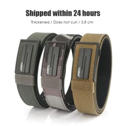 VATLTY Thick Tactical Belt for Men Metal Automatic Buckle Military Pistol Belt Tight Nylon Work Tool Belt Casual Waistband Male
