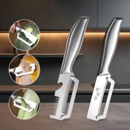 Stainless Steel Peeler Kitchen Sharp Fruit Vegetable Peeler Non-slip Handle Comfortable Grip Easy To Operate for Home Daily Use
