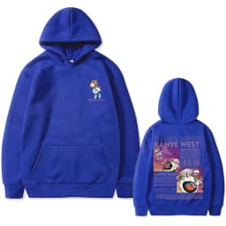 Kanye West Graduation Bear Double Sided Printed Hoodie Men Women Fashion Hip Hop Cool Sweatshirts Unisex Fleece Cotton Hoodies