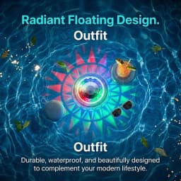 Outdoor LED Solar Pool Lights RGB Spectrum 16 Million Colors Dynamic Modes Solar-charged Waterproof Design Waterproof 3 Timer 9 Lighting Floating Lamp For Garden Pool Party Decoration