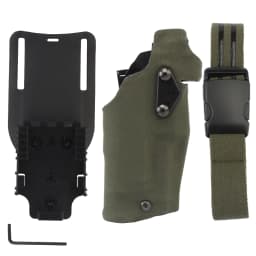 Tactical 6354DO Pistol Holster for Glock 17 Gen4 G19 with X300/X300U Flashlight Quick Lock System QLS Mount Adapter Leg Shroud
