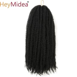 Marley Hair for Twists 18 Inch Long Afro Kinky Marley Braids Hair Kanekalon Synthetic Marley Braiding Hair Extensions Heymidea