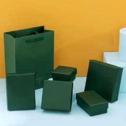 12pack White Simple Luxury Box Dark Green Paper Jewellry Rings Earrings Bracelet Necklace Display Case Jewelry Organizer Boxes