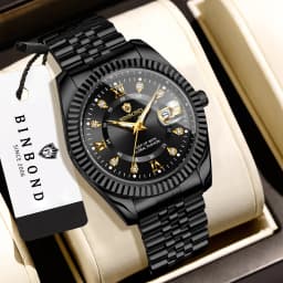 BINBOND Original Couple's Quartz Watches Luminous Waterproof Gift For Lover Men's Women's Watch Mujer Relojios +Gift Box