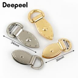 4/10Pcs Metal Side Clip Buckle Bag Chain Connector Hanger Hook Leaf D Ring Keyring Clasp Handbag Strap Decor Craft Accessories