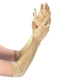 12 Color Longer Micro-reflective Satin Spandex Sunscreen Wedding Photo Party Bright Gloves Lady Aristocrat Graduation Mitten NV3