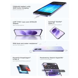 Global Version Redmi Note 17 5g Nfc Smartphone 6.99' Fhd Eye-Care Amoled Display Powerful Snapdragon 4 Gen 4 Ai Face Unlock Mobile Phones