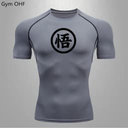 Goku Print Compression Shirts For Men Gym Workout Joging Fitness Undershirts Base Layer Quick Dry Aerobic Exercise Men Tops