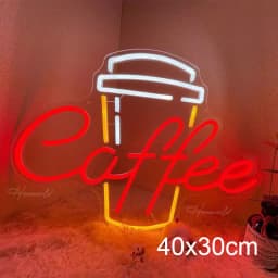 Coffee Neon Sign Custom Coffee Cup LED Neon Light Dimmerable USB Powered Decor Bar Cafe Restaurant Party Window Hanging Gift