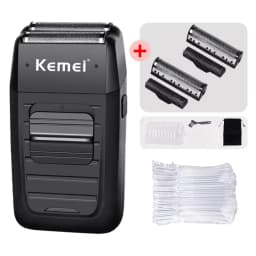 Kemei Rechargeable Cordless Shaver for Men Twin Blade Reciprocating Beard Razor Face Care Multifunction Strong Trimmer KM-1102