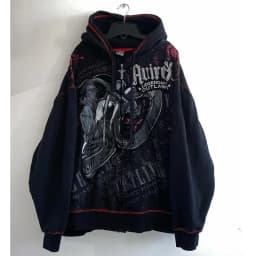 Gothic Wing Graphic Print Black Zip Up Hoodie Vintage Grunge Cross Pattern Oversized Soft Streetwear Y2K Punk for Men Daily Wear