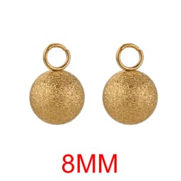 20pcs Lot 4/5/6mm Round Stainless Steel Beads Solid Ball Charms DIY Gold Plated Earrings Bracelet Jewelry Making Materials Craft