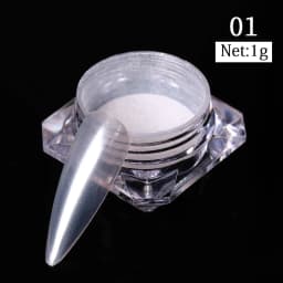 1pc 19Colors Nail Glitter Mirror Powder Chrome Solid Dust Pigment Metallic Effect Nail Art UV Gel Polish Decoration Accessories