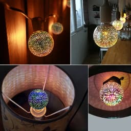 Room 3D Colorful Desk Decor Retro Effect LED Bulb E27 Vintage LED Light Bulb Wedding Nightlamp ST64 A60 G80 G95 G125