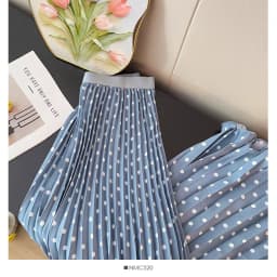 Spring Summer Tall Women's High Waist Pleated Skirt - Korean Elegant Ruffle Trim Flared Maxi Skirt with Wide Hem