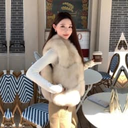 2025 Winter New Style Short  Fur Vest Women's Warmth Outerwear Stand Collar Korean Version Plush Thickened Standard Fit