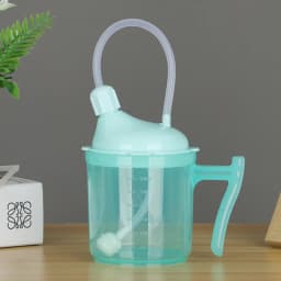 Disabled Lying-in Woman Elderly Spill Proof Dysphagia Cup Adult Sippy Cup Handle Plastic Mug Drinking Cup Parkinsons Aids Living
