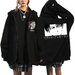 Anime Attack on Titan Final Season Zip Up Hoodie Shingeki No Kyojin Y2k Zippper Jackets Sweatshirts Eren Yeager Mange Streetwear