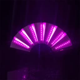 GlowFan Pro Original LED Light Up Folding Hand Fan, Portable Luminous Handheld Fan for Party Decoration