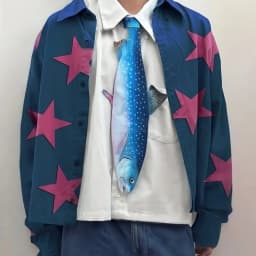 3D Fish Fish-shaped Men's Tie Animal Pattern Lifelike Kitten Necktie Satin Fabric Novelty Creative Neck Tie For Party Wedding