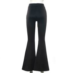 Solid Black Woman Pants Slim Fitting High Waisted Streetwear Casual Flare Pants Women Clothes Full Length Capri Trouser