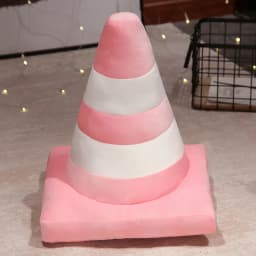 Roadblock Cushion Stuffed Soft Lifelike Plush Traffic Cone Road Construction Cone Pillow Kids Toys Home Decoration