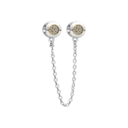 Hot selling 925 Silver Butterfly Crown Round Classic Safety Chain Charm Suitable for Women's Bracelet Fashion DIY Jewelry Gift