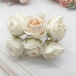 6 Piece of Simulation DIY Garland Forest Headdress European Tea Bud, Hot Edge Retro Rose Silk Flower Bud Decoration Material