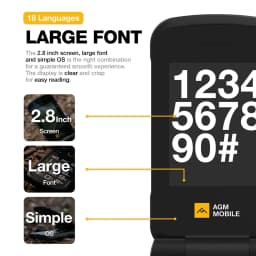AGM M8 Flip 4G Rugged Phone Elderly Feature Cellphone SOS Quick Call Big Letters With English And Russian Keyboard