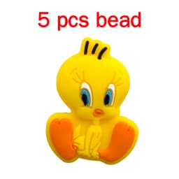 5pcs Silicone Pacifier Chain Cartoon Beads Baby DIY Care Nipple Chain Ornaments Parts