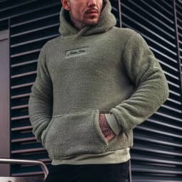 Men O-neck Plush Hoodies Soft Solid Letter Print Male Casual Basic Flannel Warm Comfort Vintage Clothing For Man Sweatshirts