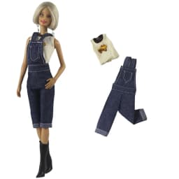 Suspender Jeans Doll Clothes 1:6 Scale Outfit for 11.5 Inch 30cm Doll Many Style for Choice Gifts for Girls Doll Accessories