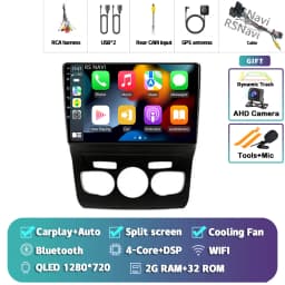 Android 16 Carplay DSP WIF+4G Car Radio GPS Multimedia Player For Citroen C4 C4L DS4 2013 2014 2015 2016 2017 Stereo 360 Camera
