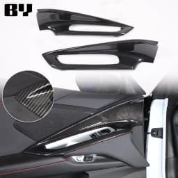 For Chevrolet Corvette C8 2020-2024 Car Accessory ABS Carbon Fiber Car Console Gear Shift Panel Cover door armrest Trim Sticker