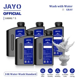 JAYO Water Washable 3D Resin 5pcs/set 3D Printer Resin 405nm UV Standard Rapid Photopolymer Resin for LCD/DLP/SLA 3D Printer