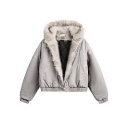 Winter men's cotton jacket with fur collar eagle embroidery and tie-dye design outdoor style jacket thickens and comfortable