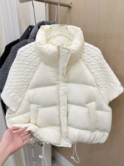 Janveny 2026 New Winter Turtleneck White Duck Down Vest Women Patchwork Knitted Warm Drawstring Short Soft Puffer Down Waistcoat