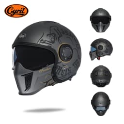 Modular Motorcycle Helmet Double Lens Full Face Motorcycle Helmet Man Woman Retro DOT Open Face Motorcycle Helmets Casco Moto