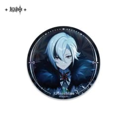 Game Impact Fatui Harbinger II Capitano Jester Arlecchino Doctor Pin Badge Backpack Icon Button Laser Brooch Accessories Gift