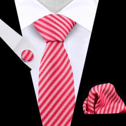Business Tie For Men Set Necktie Cufflink Classic Handkerchief Suit For Wedding High Quality Stripe Tie Set Formal Gravata Gift