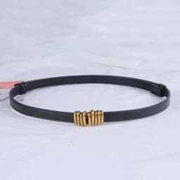 Thin Retro Gold Buckle Adjustable Women Belts Pu Leather Fashion Wild Skinny Waistbands Dress Jeans Pants Decorative Straps