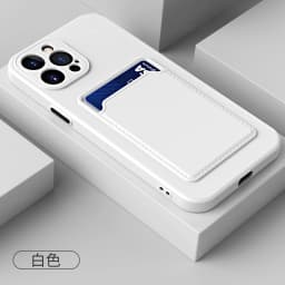 Candy Color Card Slot Wallet Pocket Silicone Case For iPhone 17 Air 16e 16 15 14 Pro Max Plus Soft Silicone Phone Cover