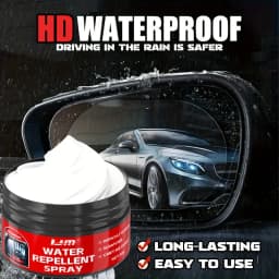 Car Glass Waterproof Paste Kit: Hydrophobic Anti-Rain/Anti-Fog Coating, Suitable for Car Windows, Mirrors & Bathroom Glass