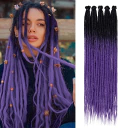 24 Inch Synthetic Dreadlock Hair Extensions 5 Strands/Lot Hippie Dreads Colorful DreadLoc Reggae Style Crochet Braids