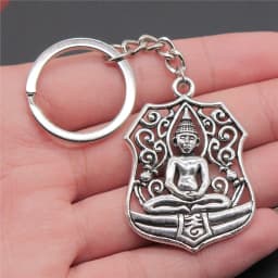 Buddha Keychain Keyring Spiritualist Key Ring Gift For Men Women Friend Car Key Chain Ring Holder Souvenir For Gift