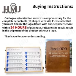 HMJ Jewelry Setting Gemstones Size Diamond Carat Ring Sizer Tester Guideline Tools Comparison Jewerly Dealer Tools Set Wholesale