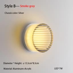 Nordic Simple Acrylic Wall Light Bedroom Bed Wall Light Atmosphere Light Corridor Balcony Ceiling Light Waterproof Wall Light