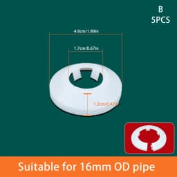 5Pcs Radiator Pipe Collars Shower Faucet Angle Valve Pipe Plug Decoration Cover Snap-on Plate Kitchen Faucet Accessories
